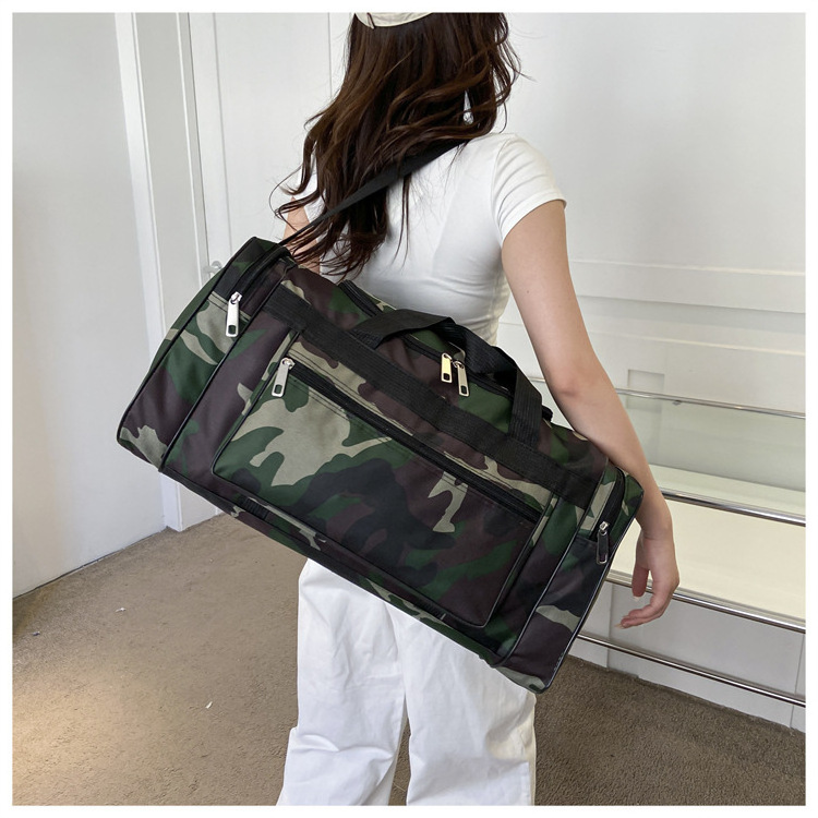 HR679 Unisex Outdoor Camouflage Luggage Travel Bag Oxford Travel Sports Storage Handbag Waterproof Short Distance Travel Bag