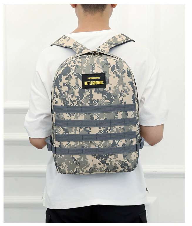 HR085 Men's Outdoor Sports Training Backpack Camouflage Nylon Travel Storage Bag Lightweight Camping Fight Games Shoulder Bag