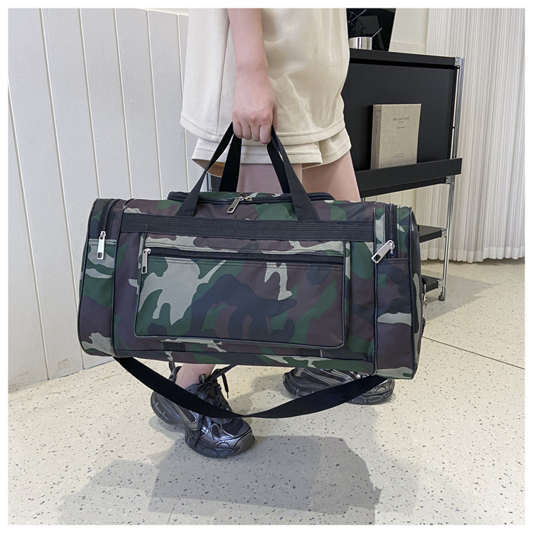 HR679 Unisex Outdoor Camouflage Luggage Travel Bag Oxford Travel Sports Storage Handbag Waterproof Short Distance Travel Bag