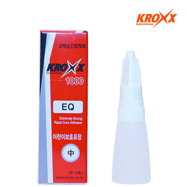 KROXX EQ Rapid Fast  Strong Super Glue Adhesive Cyanoacrylate CAS Transparent for Paper, Wood, Leather