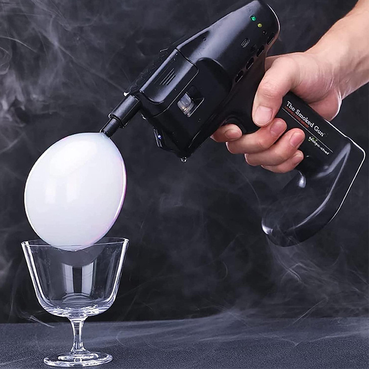 Free Logo Barman Smoke Bubble Machine Smoke Gun Pistola De Vapor Keffc Smoking Gun Portable Smoker Infuser Handheld For Party