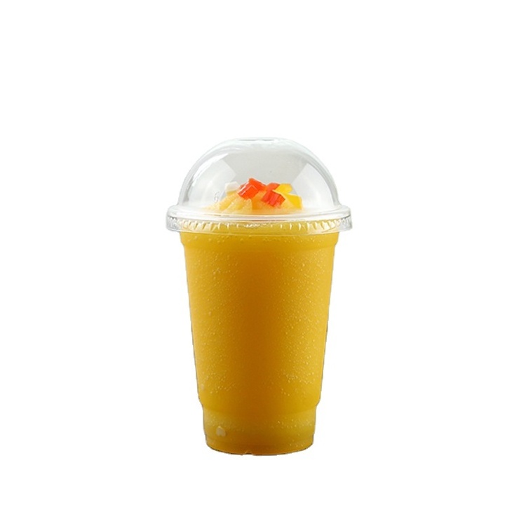 Factory Price Plastic Cups with Logo Printed 16oz Disposable Milk Shaker Transparent Plastic Cups with Lid