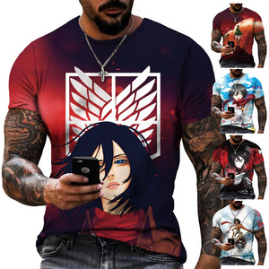 Summer Men's T-shirt High Quality 3D Printed Anime T-shirt Custom LOGO T shirt Streetwear Clothing manufacturers wholesale