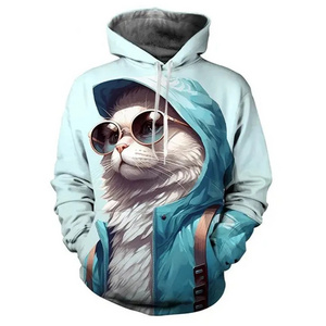 Fashion Cool Cat 3d Printed Hoodies Funny Personality Street Pullover Hoodie Graphic Sweatshirts Tops Trendy Unisex Hoody