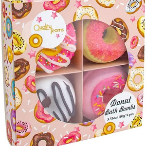 Various Fragrance Cute Shape Donut bomb bath fizzies Natural Vegan bombe de bain Oil  Handmade Kid Love Donut Bath Bombs Gift Se