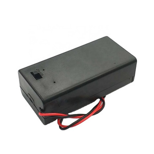 9V Battery Holder With Switch and cover 15cm long line 6LR61 6F22 9Volt Battery holder cases