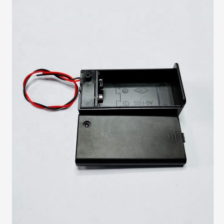 9V Battery Holder With Switch and cover 15cm long line 6LR61 6F22 9Volt Battery holder cases