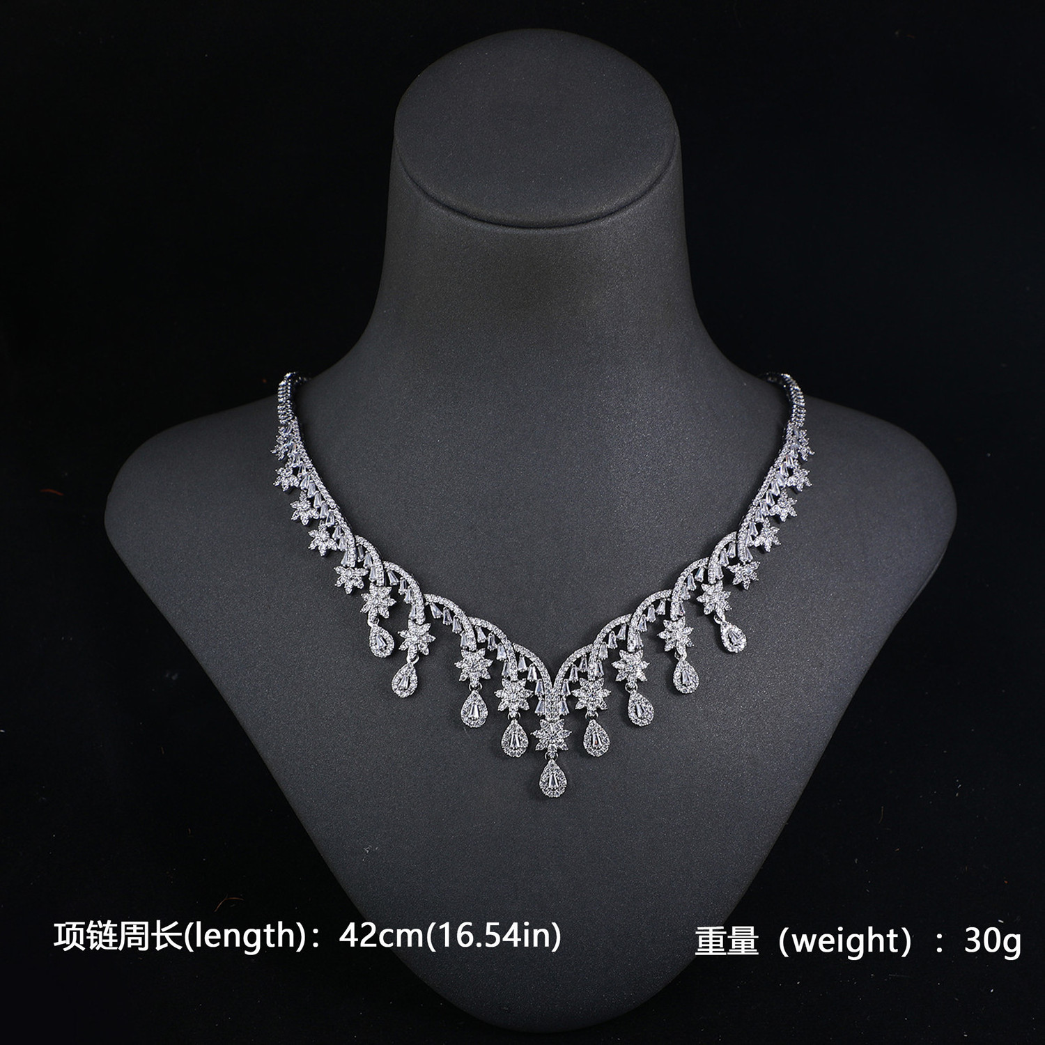 High Quality 4-piece Zircon Jewelry Set Women Luxury Wedding Party Jewellery Dubai Bridal Jewelry Sets