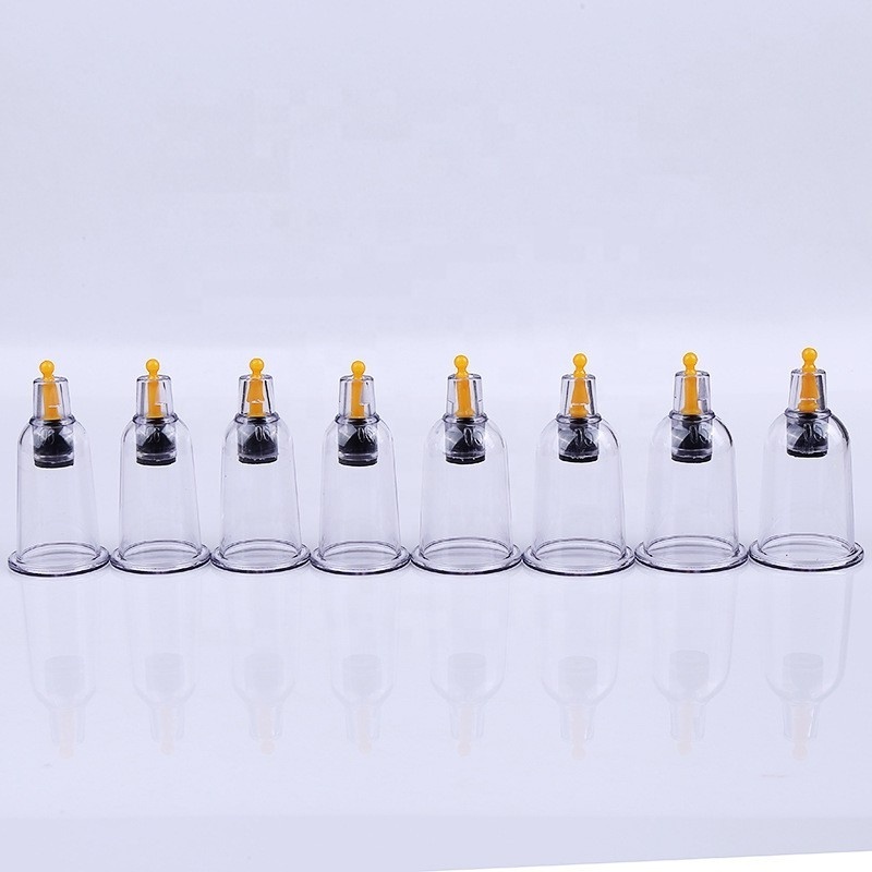 Plastic(PC AS)  Vacuum Cupping Set hijama cups 1 to 8 Size of Single cupping hijama cups