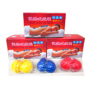 Rubber Suction Cup Set 12 Cups Red color Cupping Massage