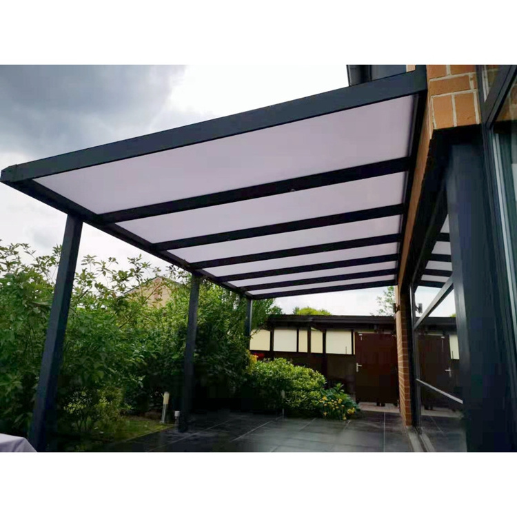 Design High quality Wall Mount Gazebo Garden Pergola modern aluminium closed roof pergola polycarbonate roof