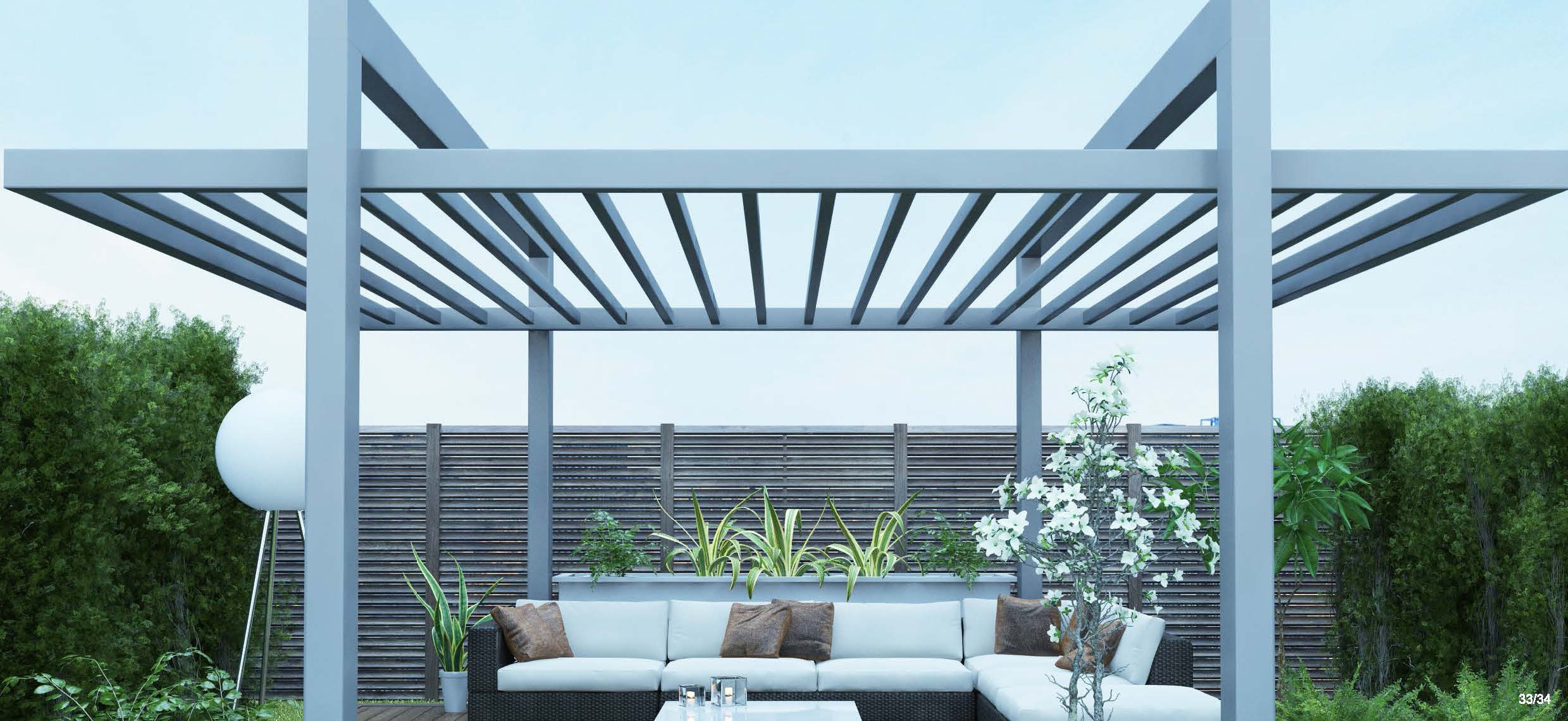 Modern design garden gazebo pavilion adjustable sunshade louvered roof pergolas and gazebos outdoor