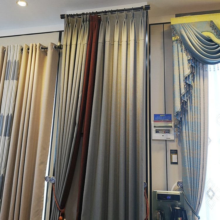 2021 Hotel drapery drapes blackout window treatment sheer hotel drapes pleated curtain