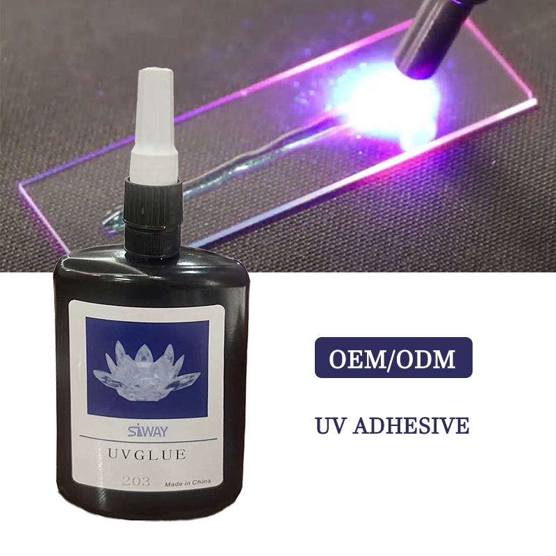 High transparent liquid acrylic glue visible light-cured adhesive UV glue for metal and glass bonding