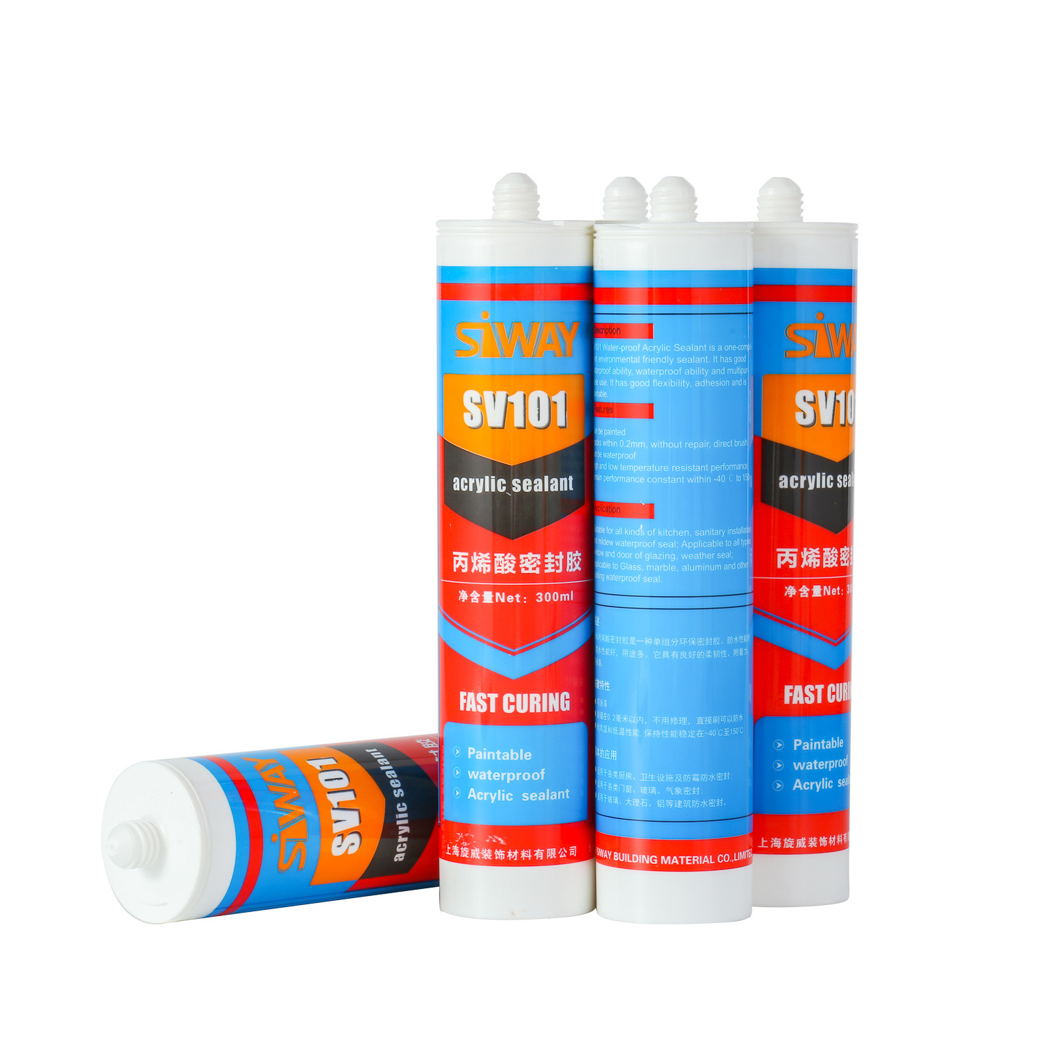 300ml Waterproof Acrylic Sealant Silicone Clear Environmental Friendly Sealant