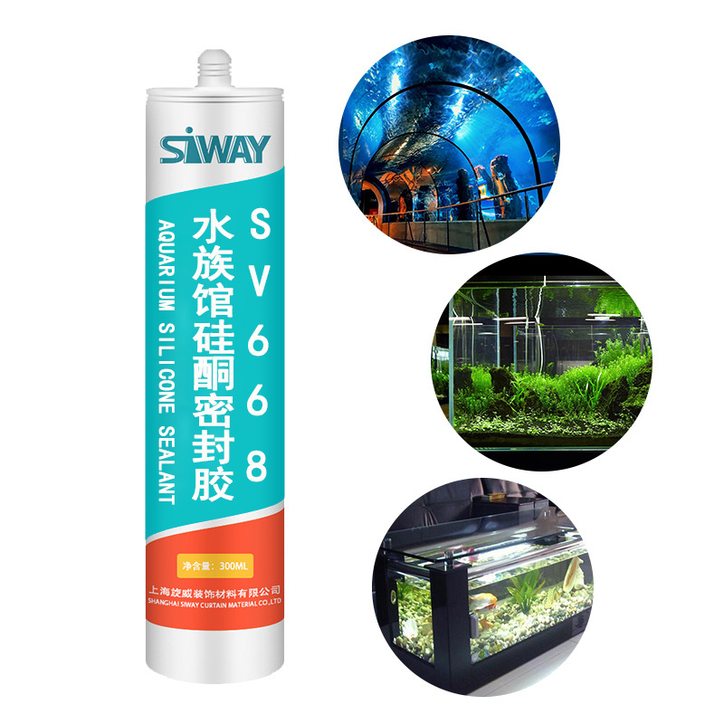 One-component moisture-curing aquarium 280 ml acetic Fish Tank acid Silicone sealant for swimming pool