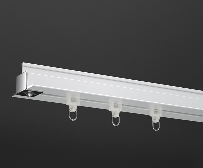 Hidden Aluminium Curtain Track Ceiling Mounted Curtain Rails  System For Hospital Clinic