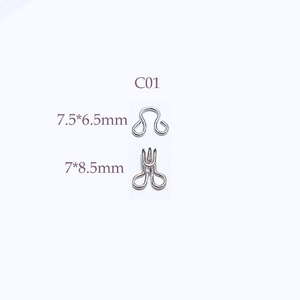 C01 7.5mm Sewing Garment Hook and Eye for Bra