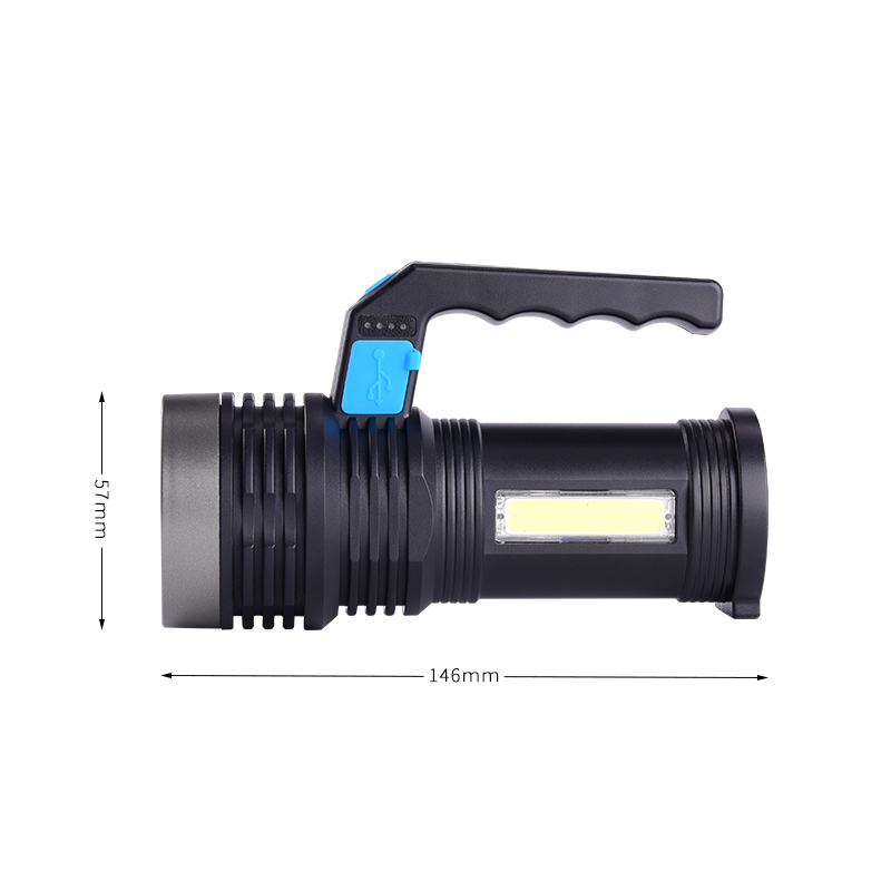 Cusomik new long distance lighting adventure camping portable Battery Emergency Led Torch Light flashlight