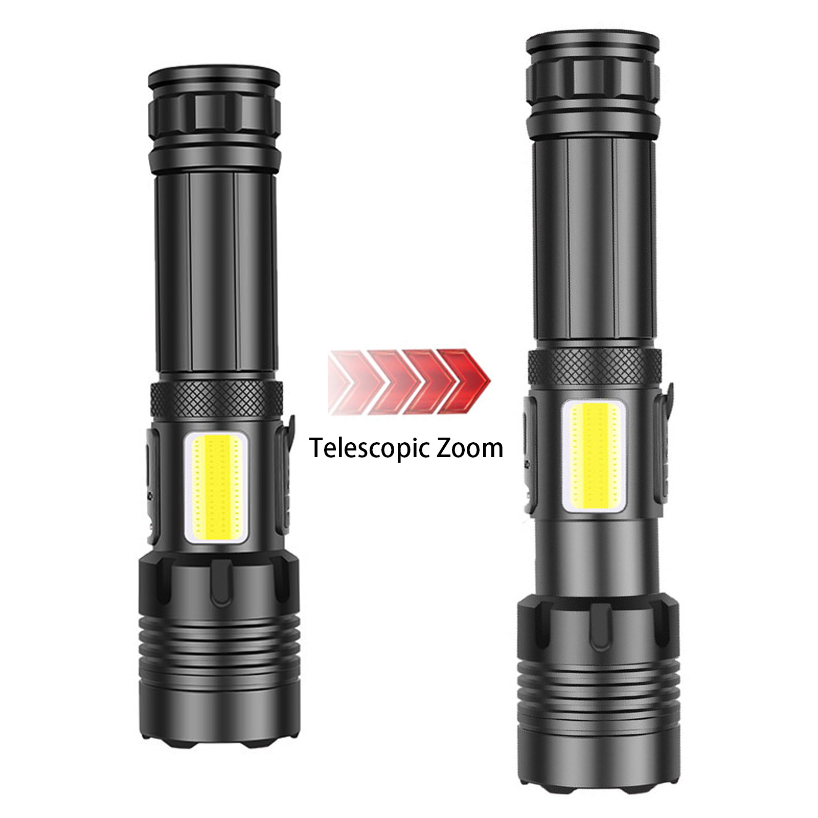 X160 Multitool Super Bright Emergency Led Flashlight Rechargeable with 26650 Battery Torch Flash Light with side COB