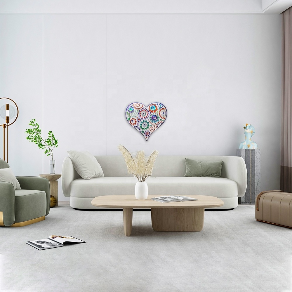 Love Heart Shape Pop Up Embossed Diamond Wall Sticker for Home and Room Decoration