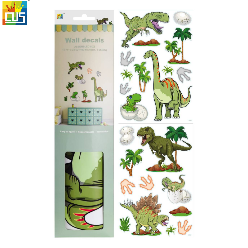 home decorative cartoon dinosaur unicorn wall stickers for Nursery Baby Girl boy Bedroom Playroom Living Room