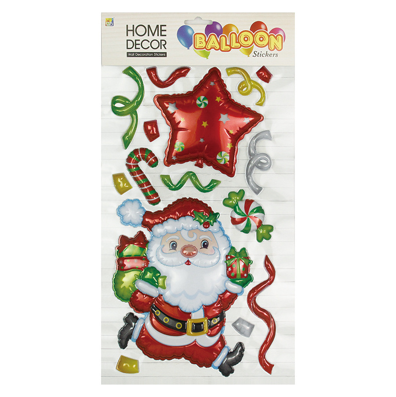 Christmas Decor Removable Balloon Foils 3D Wall Stickers