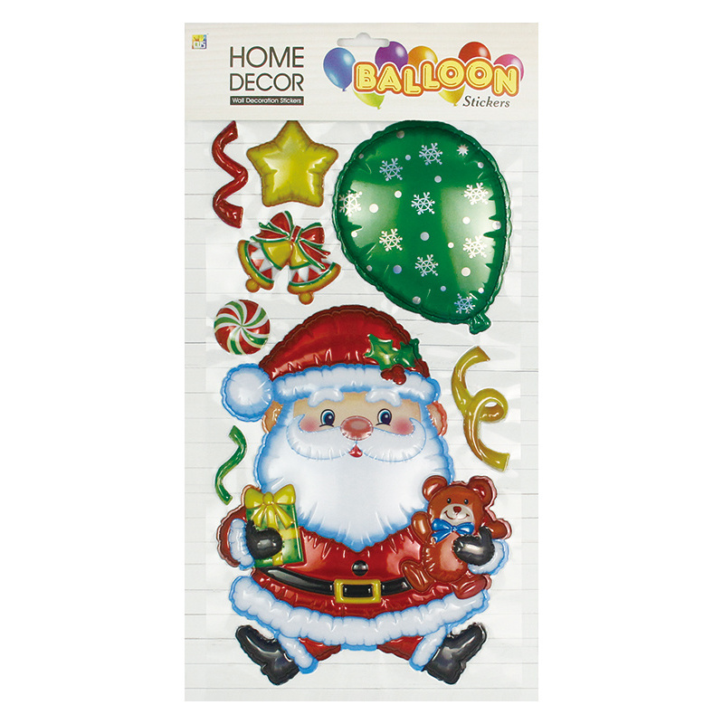 Christmas Decor Removable Balloon Foils 3D Wall Stickers