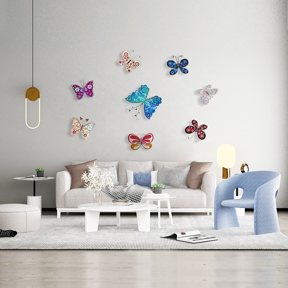 Holographic Foil Butterfly Wall Sticker for Home Decoration Home Decor with PP Materials Printed