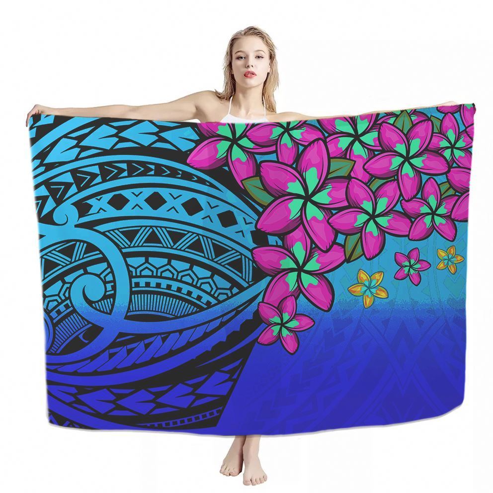 2023 Lavalava Sarong Beachwear Hawaiian Turtle Polynesian Multi Wear Swimsuit Sarong Custom Print Wrap Sarong Cover Up for Women