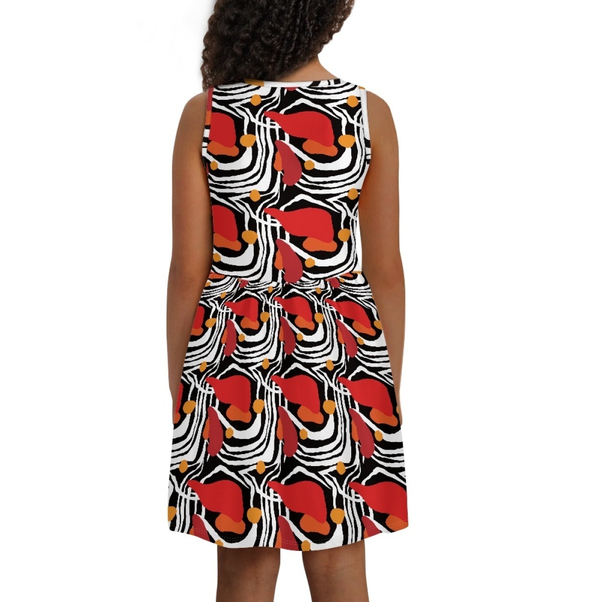 Sundress With Pocket Summer Party Fashion Custom african Ankara kitenge Print designs Dress For Kids Girl 2 to 14 years old