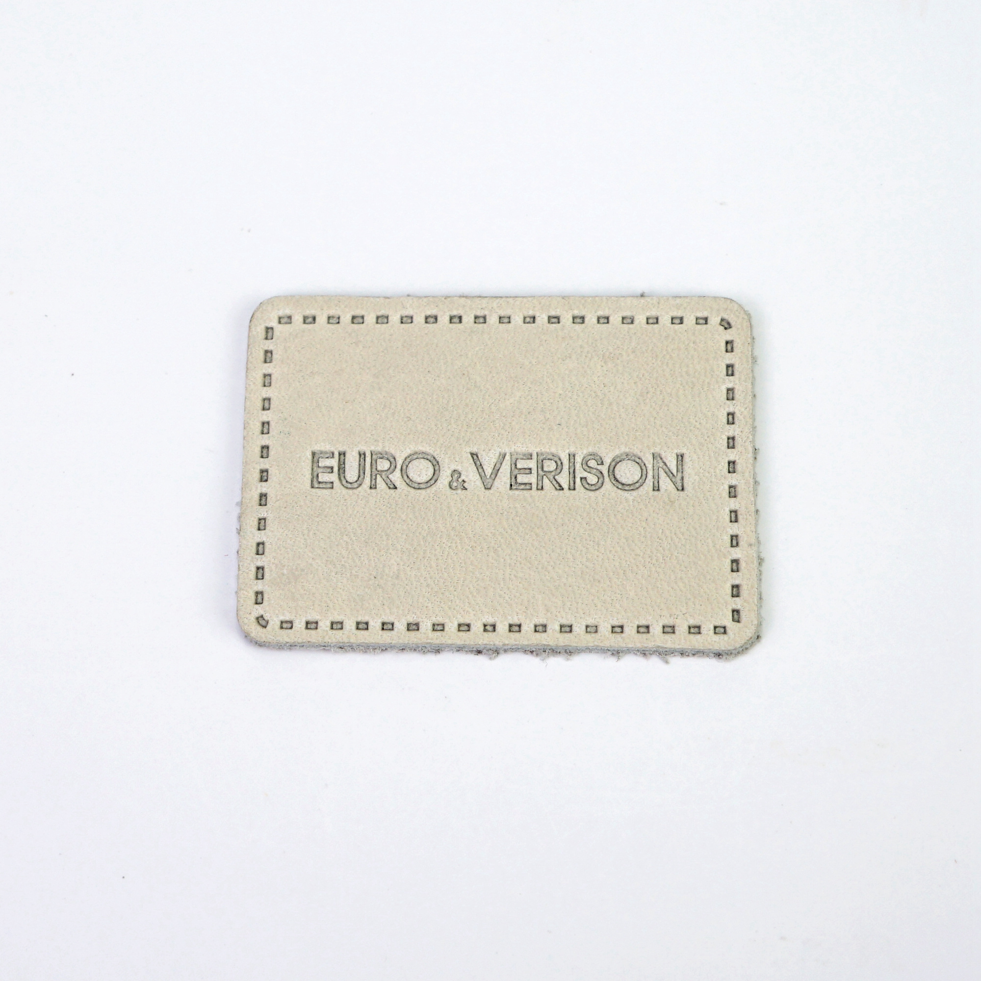 High Quality Hot Stamping Custom Logo Embossed Real Leather Label Patches for Jeans and Bags