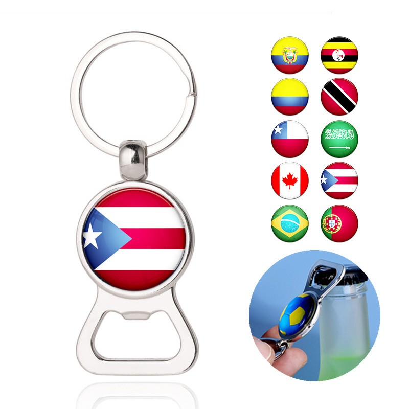 287 Countries Design Key Chain Country Flag Bottle Opener with Keychain Promotional Gift Souvenir Key Chain