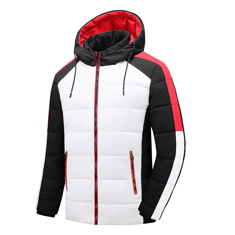 New stylish mens blank warm think puffer bubble jacket casual short shiny windbreaker with hooded plus size winter down coat man