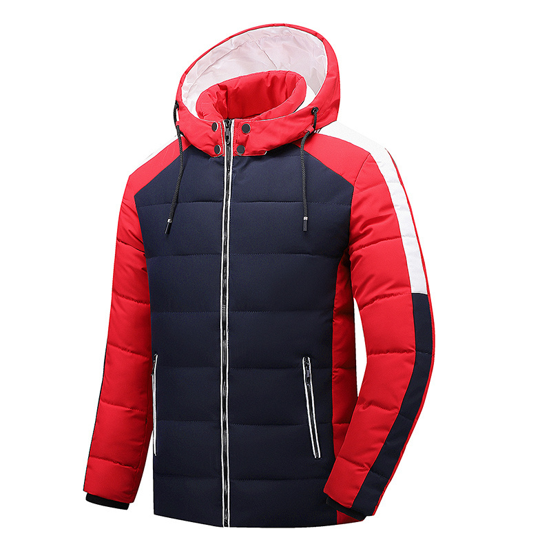 New stylish mens blank warm think puffer bubble jacket casual short shiny windbreaker with hooded plus size winter down coat man