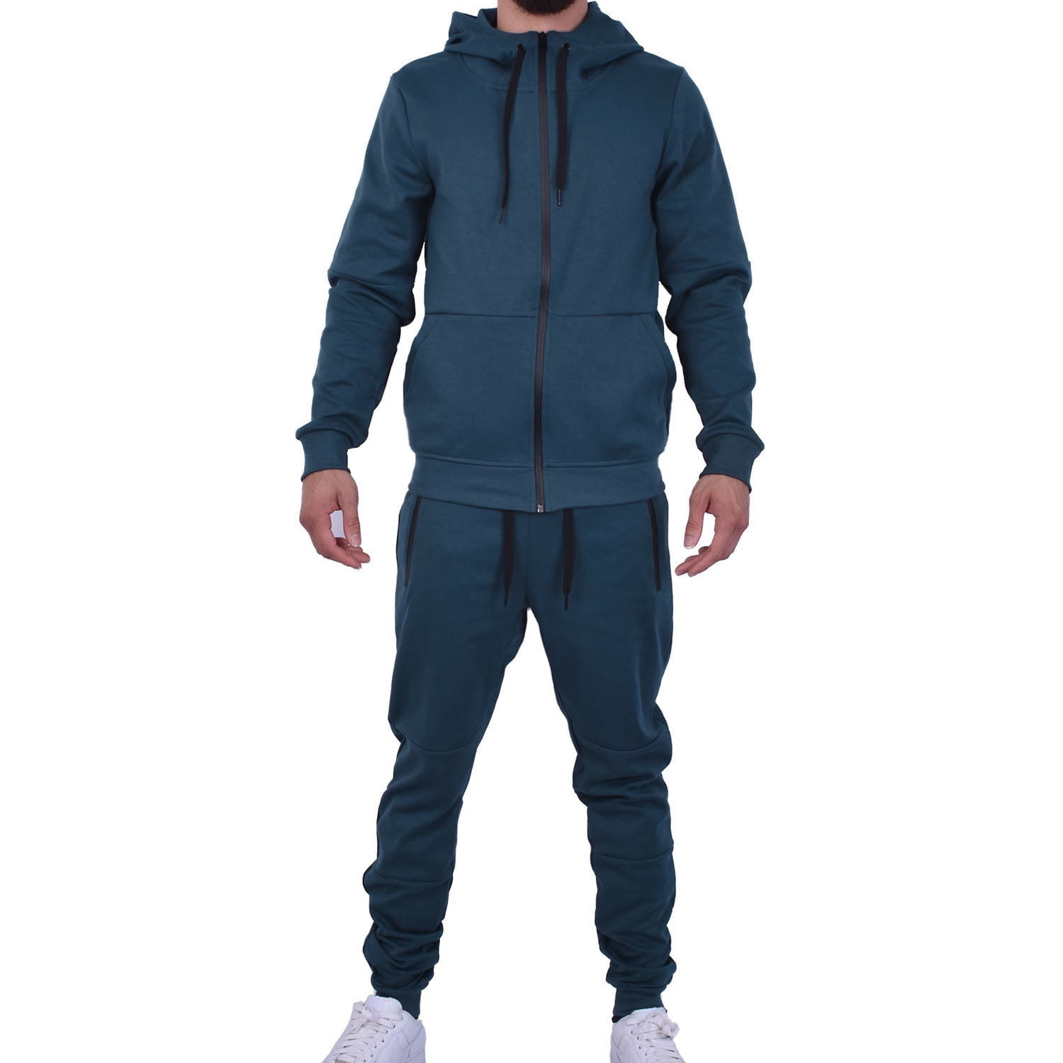 Custom Men's Sweat suits Oversized Hoodie Set Print Logo Blank Plus Size 100% Cotton Jogging Tracksuit Sets For Men