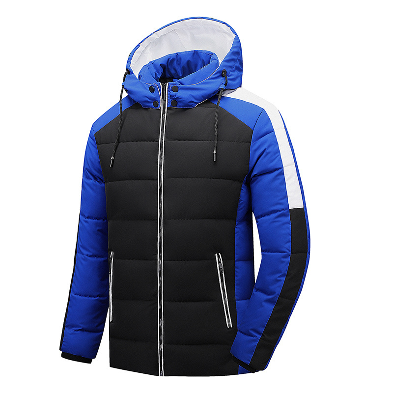 New stylish mens blank warm think puffer bubble jacket casual short shiny windbreaker with hooded plus size winter down coat man