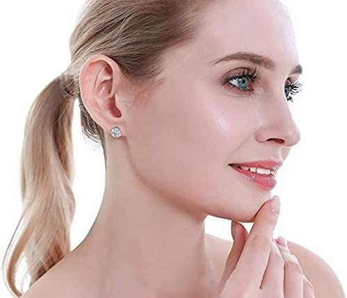 QIUHAN ODM Hypoallergenic Women Earrings Earrings Studs Cubic Zirconia Surgical Steel Hot Sale 6 Pairs Stainless Steel Zircon