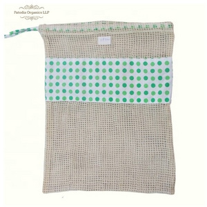 Biodegradable Eco Friendly Natural Organic Hemp Mesh Cotton Drawstring Pouch Shower Saver Soap Mesh Net Bag