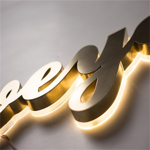 Illuminated Sign Marquee Led Light up Lights Custom 3D Stainless Steel Interior Wall Letter Logo Sign