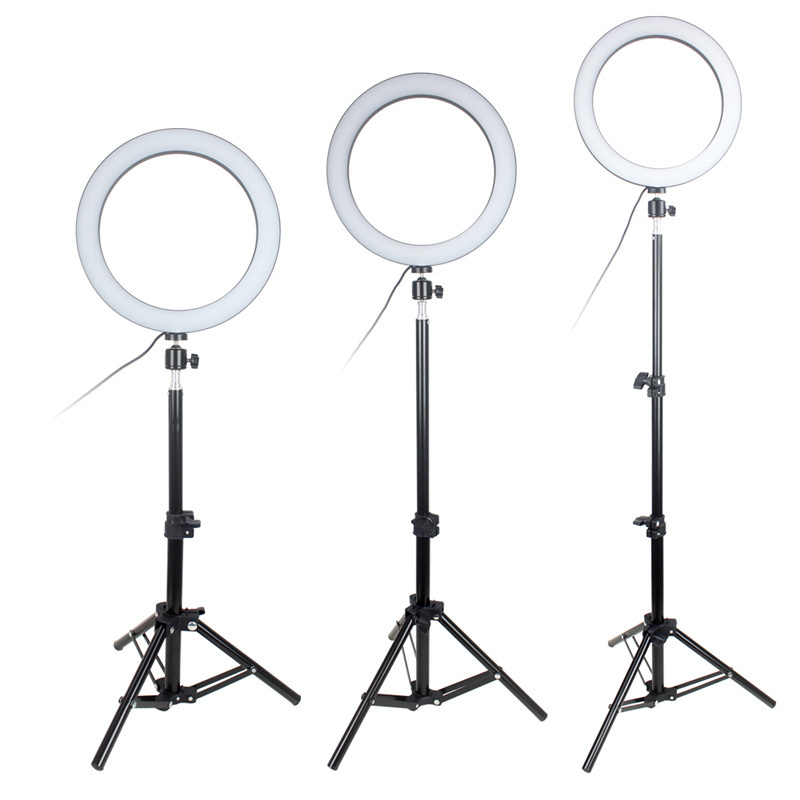 Usb Beauty Video Studio Photo Circle Lamp Dimmable Selfie Led Ring Light with 2M Tripod Stand