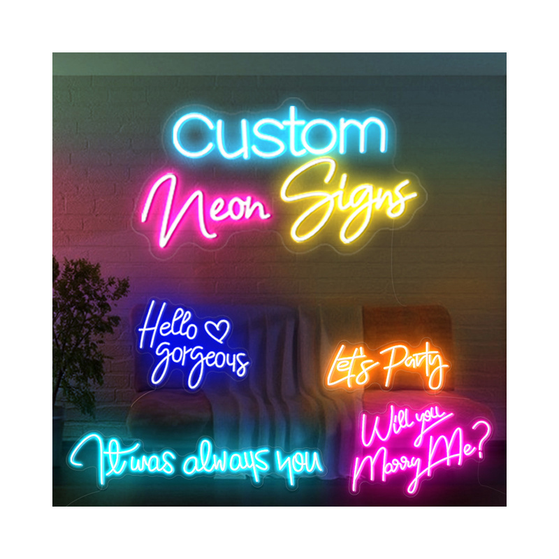 Manufacturer Fast delivery NO MOQ Dropshipping happy birthday led neon light letter custom led light neon sign neon wall art