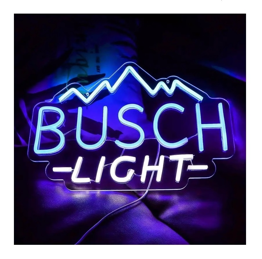 Manufacturer Fast delivery Dropshipping  BUSCH LIGHT Neon Signs For Wall Decor Neon Lights custom led light logo neon sign