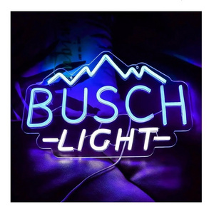 Manufacturer Fast delivery Dropshipping  BUSCH LIGHT Neon Signs For Wall Decor Neon Lights custom led light logo neon sign