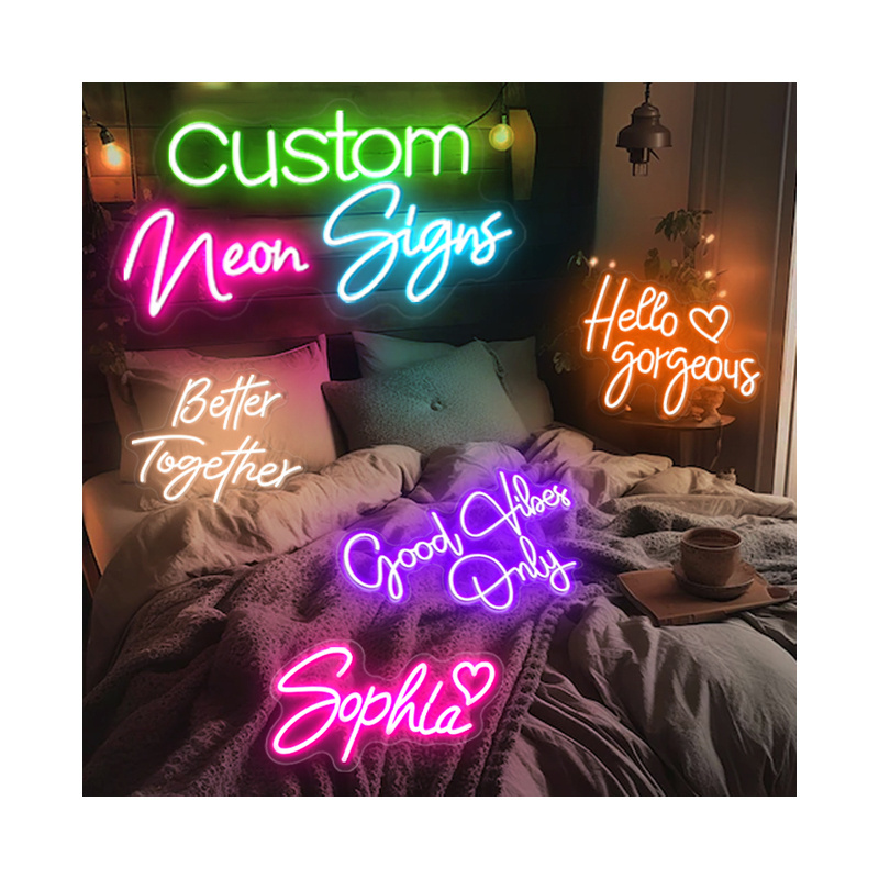 Manufacturer Fast delivery NO MOQ Dropshipping happy birthday led neon light letter custom led light neon sign neon wall art