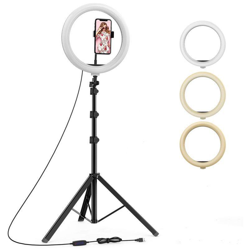 Usb Beauty Video Studio Photo Circle Lamp Dimmable Selfie Led Ring Light with 2M Tripod Stand