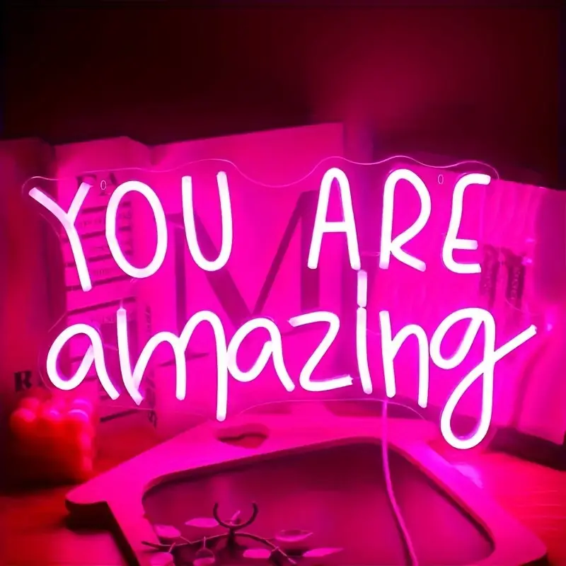 You Are Amazing LED Neon Light Sign Wedding Birthday Girls Party Wall Decor Sign Living Room Bar Pub Club LED Light Sign