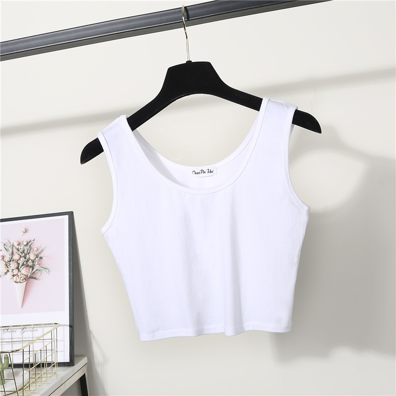 Custom Design hot sale crop top tank tops wife beater tank tops women with custom print design free labels and swing tags