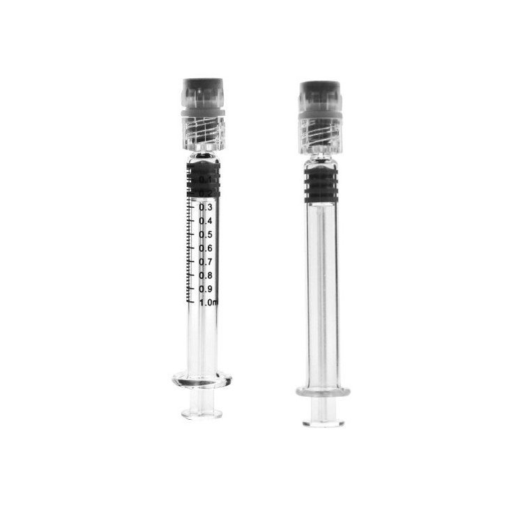 1ml glass concentrate /beauty cosmetic Hyaluronic Acid syringe custom packaging oil syringes for filling