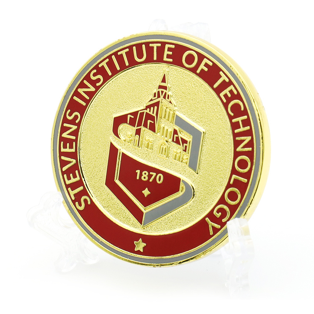 High Quality Cheap Blank 3d Gold Souvenir Santa Coins Custom Cool Enamel Brass Challenge Coin